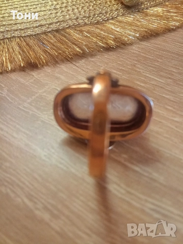 Александрит, златен пръстен , снимка 3 - Обеци - 51790607