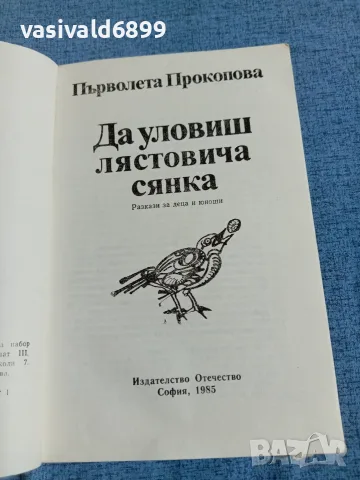 Първолета Прокопова - Да уловиш лястовича сянка , снимка 4 - Детски книжки - 56260705