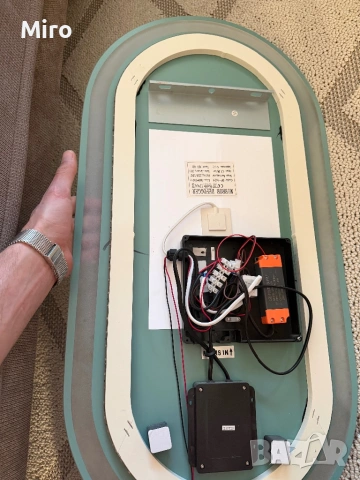 Огледало с овална форма и размери 80 см на 40 см, снимка 2 - Други стоки за дома - 53882304