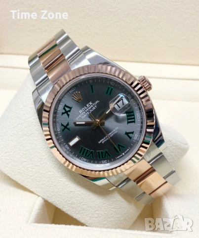 Rolex Datejust 41mm Two-Tone Rose Gold Wimbledon Dial Automatic Различни Варианти, снимка 3 - Мъжки - 54051793