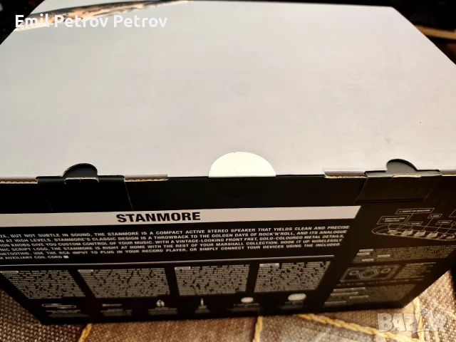 🌟🌟🌟 Нов!!! Marshall Stanmore1 Black ,Bluetooth Тонколона, снимка 6 - Bluetooth тонколони - 56273310