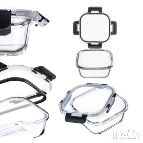 Комплект от 12 стъклени кутии за храна Termoli - дълготрайна свежест на храната, снимка 11 - Кутии за храна - 53905346