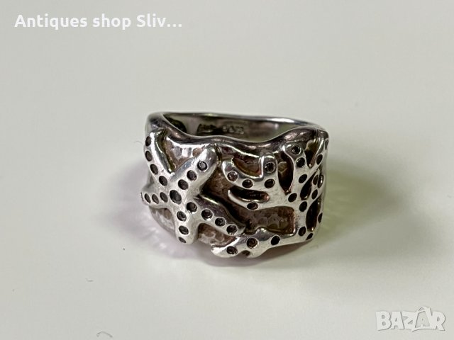 Дизайнерски сребърен пръстен №1624, снимка 7 - Антикварни и старинни предмети - 35268818