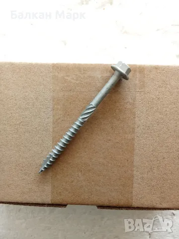 Винт, винтове дърво 6x75, шестостенна глава,TORX,шайба,връх 17, цинк-ламелно покр., торнадо 75бр, снимка 3 - Железария - 50364715