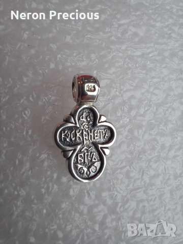 Сребърен кръст 21 мм, снимка 2 - Колиета, медальони, синджири - 42461173