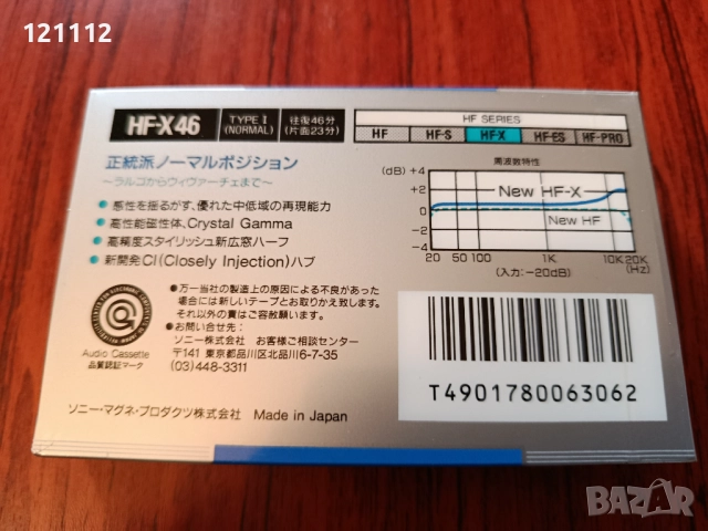 Аудио касета Sony HF-X 46, снимка 2 - Аудио касети - 52790246