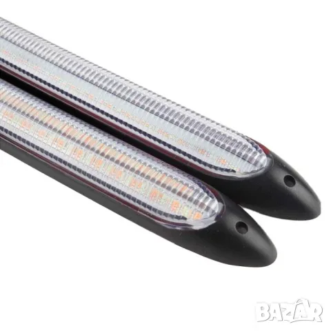 Дневни LED светлини 345мм бяло и жълто 12V 2 броя, снимка 2 - Аксесоари и консумативи - 55865108