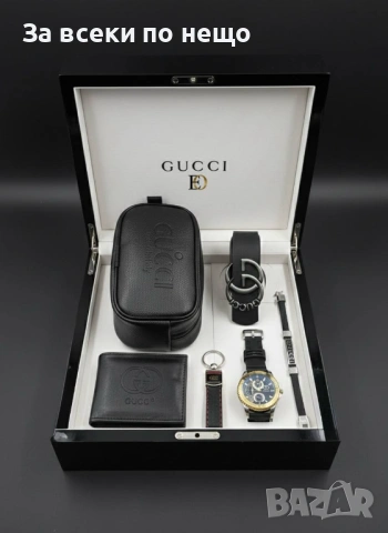 Gucci Мъжки Подаръчен Комплект Гучи - Налични Различни Цветове Код SK641, снимка 4 - Подаръци за мъже - 53093376