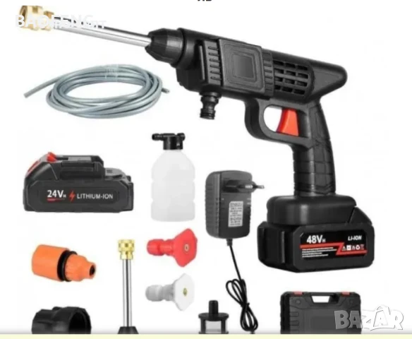 ТОП ЦЕНА 6000mah 48V 2 батерии АКУМУЛАТОРНА ВОДОСТРУЙКА за кола дом градина 30 bar, снимка 4 - Аксесоари и консумативи - 50575031