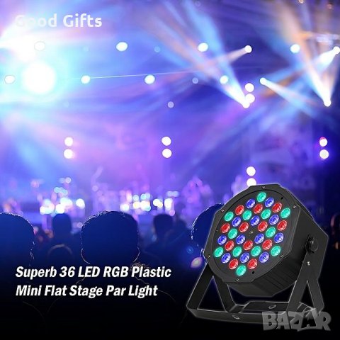 Мини Прожектор за клубове , дискотеки , партита - LED Mini Flat Par - 7 различни канала , 36 LED