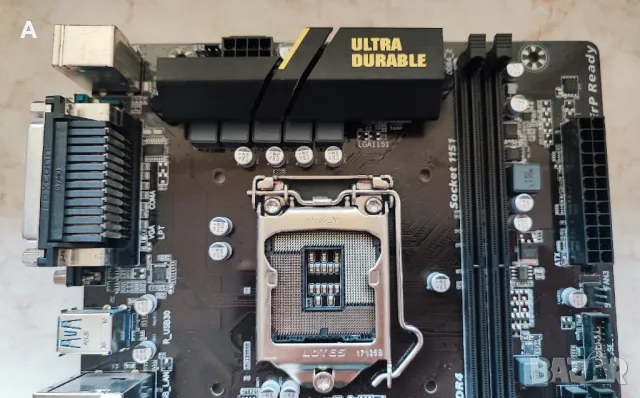 Дъно Gigabyte GA-H110-D3A с планка, Socket Intel 1151, снимка 3 - Дънни платки - 49475559