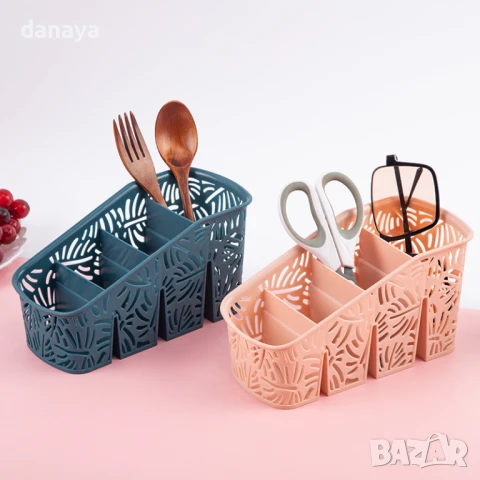 6051 Сушилник за прибори органайзер за бюро с 4 отделения, снимка 4 - Органайзери - 51264160