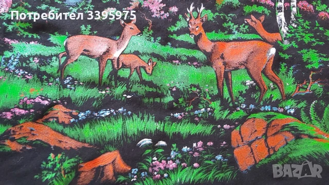 Гоблен ”Олени на поляне” Германия, снимка 4 - Гоблени - 51359161