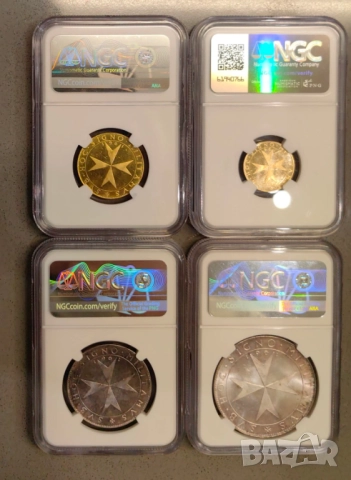 Малтийски орден - лот монети 1961 NGC - Злато,Сребро, снимка 2 - Нумизматика и бонистика - 52283882