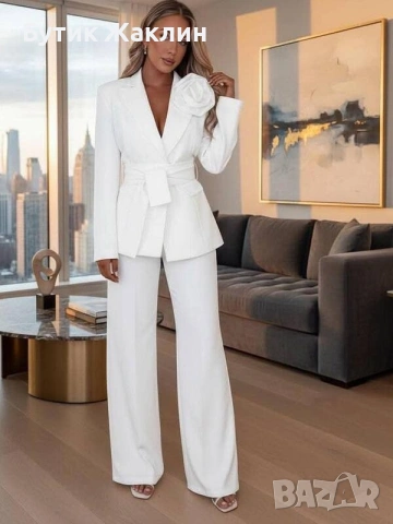 Дамски елегантен костюм , снимка 3 - Костюми - 53908439