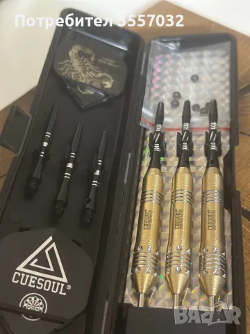 Професионални стрели за дартс CUESOUL Black Scorpion (метален връх)