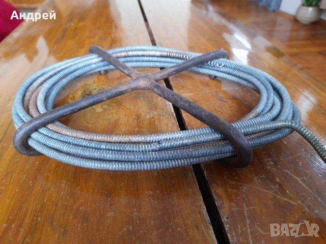 Стара пружина,уред за отпушване на канал, снимка 4 - Антикварни и старинни предмети - 34319410
