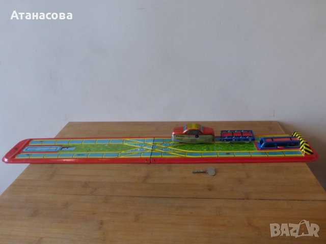 Дизелово влакче с вагон, релси и ключе играчка, снимка 8 - Влакчета, самолети, хеликоптери - 42321830