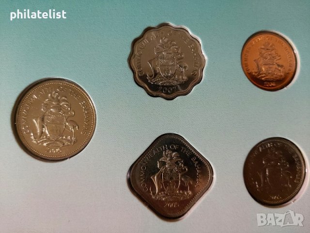 Бахамски о-ви - Комплектен сет от 5 монети, снимка 3 - Нумизматика и бонистика - 37783042
