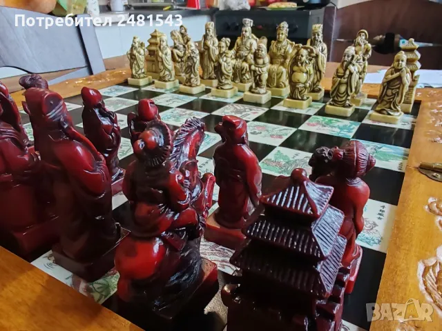 Шах/Тайвански /дърворезбована табла , снимка 4 - Шах и табла - 48455650