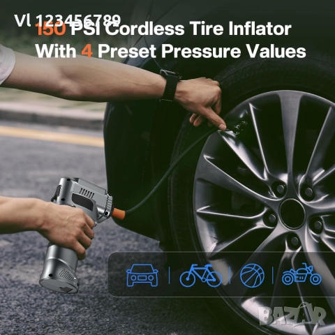 Автомобилен стартер и въздушен компресор 5-в-1, снимка 5 - Аксесоари и консумативи - 51468510