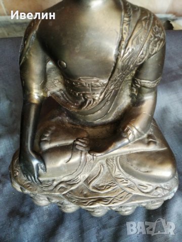 стара бронзова статуетка-буда, снимка 5 - Антикварни и старинни предмети - 29638496