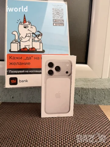 НОВ❗️ 1Tb⚠️ iPhone 17 Pro⚠️ Лизинг от 56€/мес❗️ silver ГАРАНЦИЯ❗️1000Gb❗️ бял сив, снимка 3 - Apple iPhone - 55842915