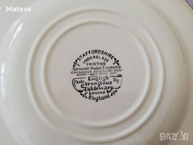 Винтидж английска чиния от Железен камък, снимка 3 - Чинии - 36979347