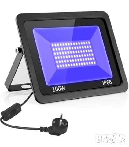 Прожектор UV LED 100W водоустойчив с 1,8 m кабел 
