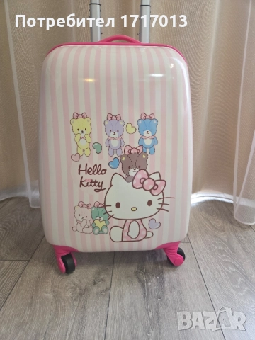 Розов детски куфар Hello Kitty на колелца, снимка 3 - Други - 51483561