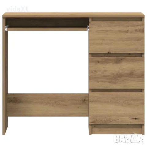 vidaXL Бюро, дъб артизан, 90x45x76 см, инженерно дърво, снимка 6 - Бюра - 56148265