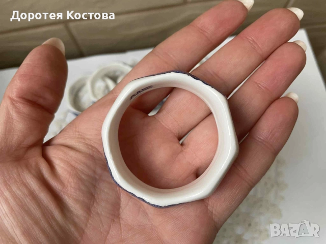 Красиви пръстени от костен порцелан от Англия, снимка 7 - Антикварни и старинни предмети - 51883568