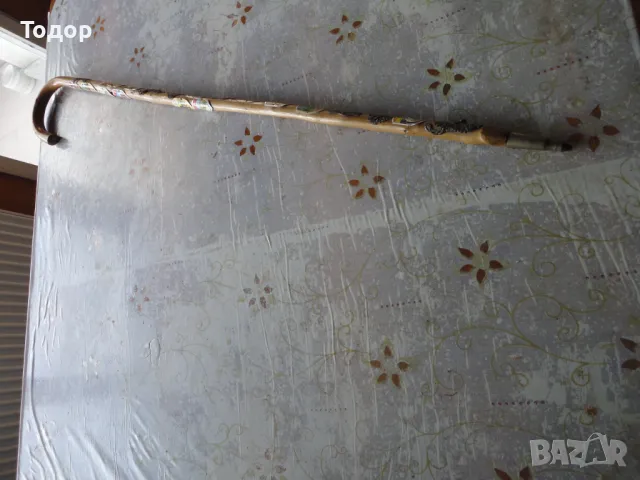 Страхотен туристически бастун с шип и значки , снимка 2 - Колекции - 50264998