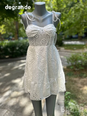 🤍Бяла дантелена рокличка  , снимка 2 - Рокли - 51153025