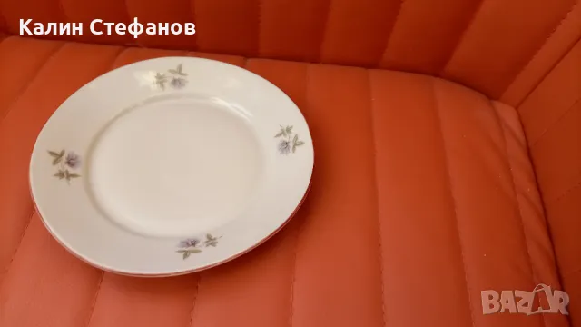 Български порцеланови чинии, предястие, десерт, Изида, 6 бр, снимка 5 - Чинии - 48079764