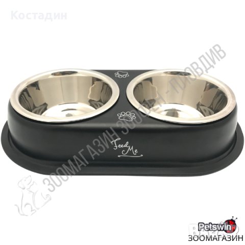 Двойна Метална Купа и Две Купи Инокс - за Куче/Коте - 2x750ML, снимка 3 - За кучета - 26593541