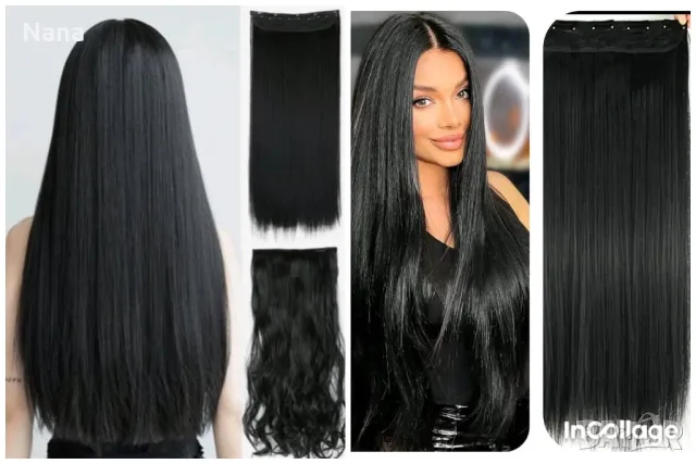 Продажба на екстеншън коси и цветни лещи , снимка 2 - Козметика за лице - 49747002