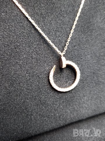 Колие  ОРИГИНАЛ Cartier just in clou  36 диаманта, снимка 3 - Колиета, медальони, синджири - 40739774