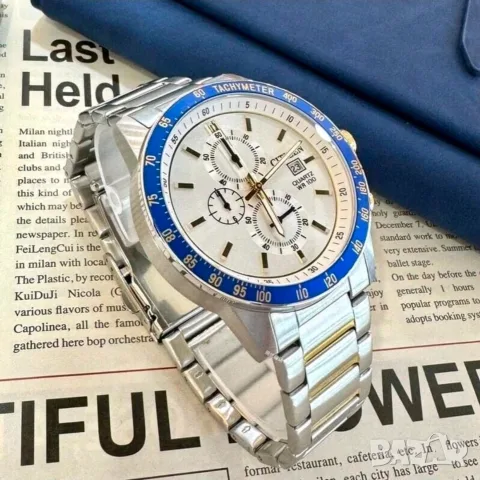 Citizen (Ref. AN3686-53A) чисто нов, неносен мъжки хронограф , снимка 2 - Мъжки - 56237193