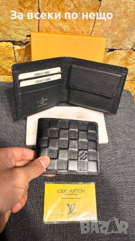 Louis Vuitton Мъжки Портфейл Естествена Кожа Луис Витон - Налични Различни Цветове Код SK275 , снимка 7 - Портфейли, портмонета - 52597045