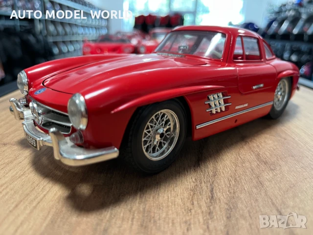 Модел метална колекционерска количка BBURAGO MERCEDES 300SL 1965г 1:18, снимка 1
