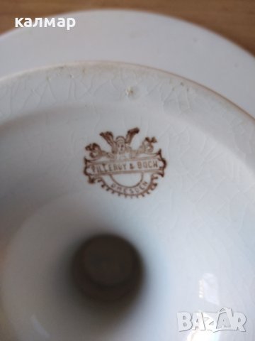 Поднос за торта много стар порцелан , снимка 4 - Сервизи - 39075758