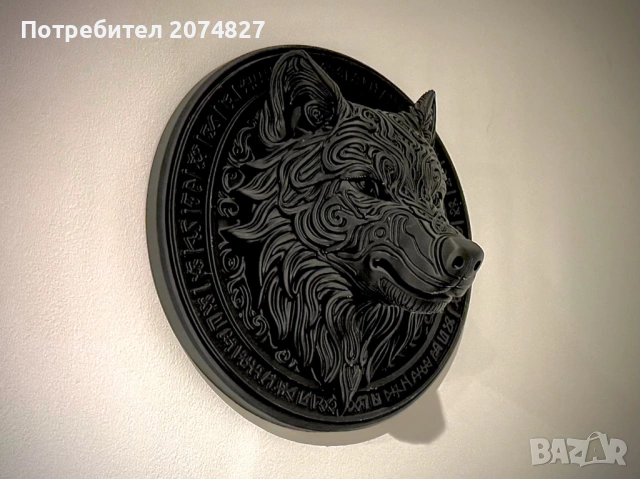 Фигурка Wolf Head / Вълча глава статуетка за стена