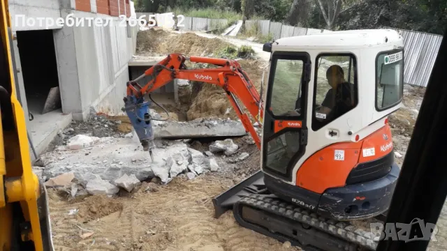 Услуги с мини багер, микро багер с хидравличен чук и мини дъмпер, снимка 3 - Кърти, чисти, извозва - 28726282