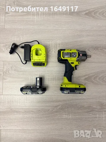 Акумулаторен гайковерт ½ Ryobi RIW18X с 2 батерии и зарядно[700/900nm], снимка 5 - Винтоверти - 55791934