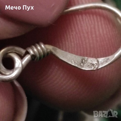 Сребърни обеци (64), снимка 5 - Обеци - 40220543