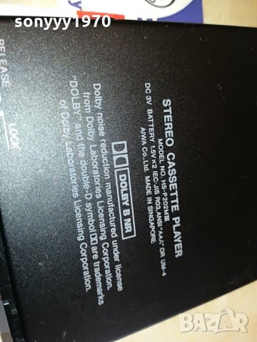 поръчан-aiwa hs-p202mIII walkman MADE IN SINGAPORE-mettal, снимка 14 - MP3 и MP4 плеъри - 28735790