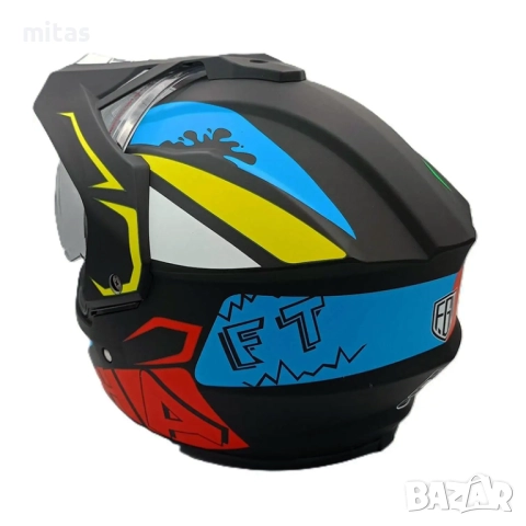 Кросова каска с визьор, Full Face, DOT, Размер: M; L; XL - Вело, Мото, снимка 9 - Аксесоари за велосипеди - 52147876