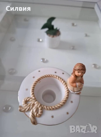 Винтидж порцеланов свещник от Goebel, снимка 3 - Декорация за дома - 53879628
