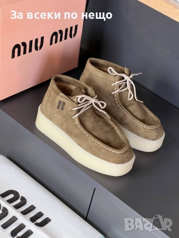 Miu Miu Дамски Велурени Обувки Миу Миу - Налични Различни Цветове Код SK306, снимка 5 - Дамски ежедневни обувки - 52598536